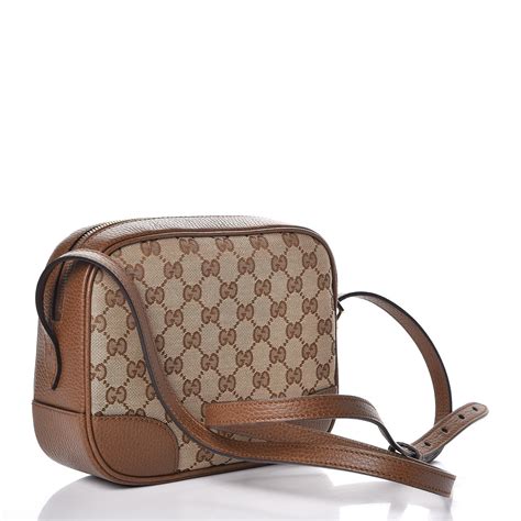 gucci monogram mini bree messenger bag brown|GUCCI Monogram Mini Bree Messenger Bag Beige Tabacco.